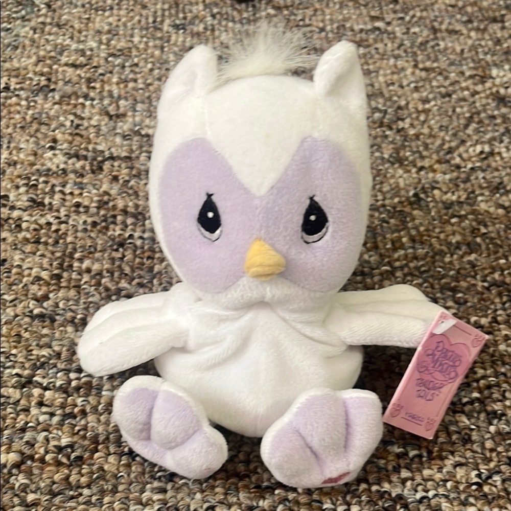 Precious Moments White and Purple Bird Plush Toy vintage 1998